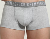3-pack men's boxers in stretch cotton - GREY MELANGE | Bikkembergs