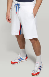 Men's fleece shorts - OPTICAL WHITE | Bikkembergs