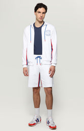 Men's fleece shorts - OPTICAL WHITE | Bikkembergs