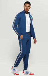 Men's sweatpants with hexagonal print - BLUE | Bikkembergs