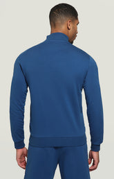 Men's zip sweatshirt with hexagonal print - BLUE | Bikkembergs
