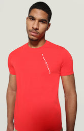 Men's T-shirt with print on back - RED | Bikkembergs