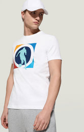 Men's T-shirt with soccer print - OPTICAL WHITE | Bikkembergs