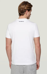 Men's T-shirt with soccer print - OPTICAL WHITE | Bikkembergs