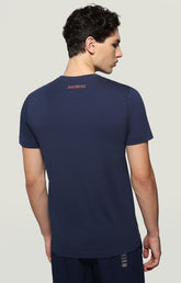 Men's T-shirt with soccer print - BLUE | Bikkembergs