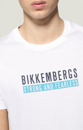Men's T-shirt front/back print - OPTICAL WHITE | Bikkembergs