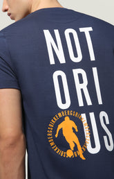 Men's T-shirt front/back print - BLUE | Bikkembergs