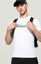 Men's T-Shirt cursive logo - OPTICAL WHITE | Bikkembergs