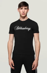 Men's T-Shirt cursive logo - BLACK | Bikkembergs