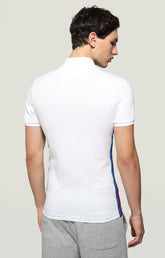 Men's polo shirt with embroidered logo - OPTICAL WHITE | Bikkembergs