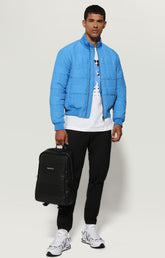 Men's quilted puffer jacket - AZURE | Bikkembergs