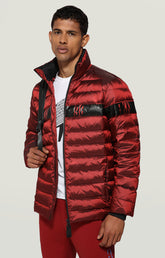 Men's puffer jacket quilted with logo - RED | Bikkembergs