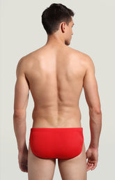 Boys' swim briefs with tape - RED | Bikkembergs