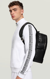 Men's sweatshirt with double tape - OPTICAL WHITE | Bikkembergs