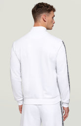 Men's sweatshirt with double tape - OPTICAL WHITE | Bikkembergs