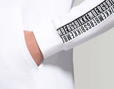Men's sweatshirt with double tape - OPTICAL WHITE | Bikkembergs