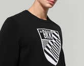 Men's sweater with intarsia - BLACK | Bikkembergs