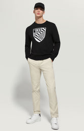 Men's sweater with intarsia - BLACK | Bikkembergs