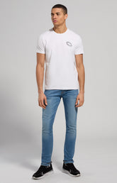 Men's T-shirt with printed back - WHITE | Bikkembergs
