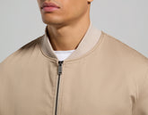 Leather and canvas men's bomber jacket - SPONGE | Bikkembergs