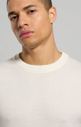 Men's pullover with striped detail - MARSHMALLOW | Bikkembergs