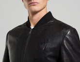 Men's leather bomber jacket - Focus On Man | Bikkembergs