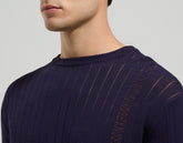 Men's ribbed knit pullover - MOOD INDIGO | Bikkembergs