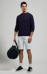 Men's ribbed knit pullover - MOOD INDIGO | Bikkembergs