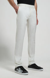 Creaseless men's travel pants - slim fit - MOONBEAM | Bikkembergs