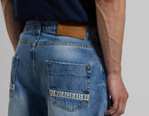 Men's straight-fit jeans - L1 BLUE DARK DENIM | Bikkembergs