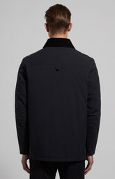 Men’s waxed cotton jacket - BLACK IRIS | Bikkembergs