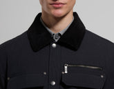 Men’s waxed cotton jacket - BLACK IRIS | Bikkembergs