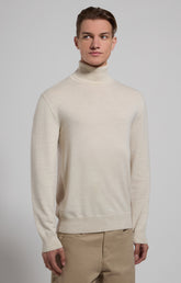 Men’s turtleneck with broken logo - SILVER BIRCH | Bikkembergs
