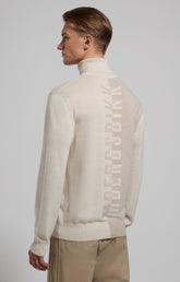 Men’s turtleneck with broken logo - SILVER BIRCH | Bikkembergs