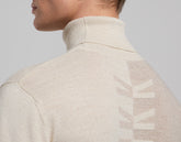 Men’s turtleneck with broken logo - SILVER BIRCH | Bikkembergs