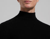 Men’s turtleneck with all-over logo - BLACK | Bikkembergs