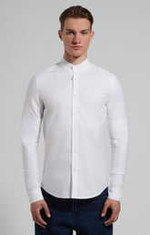 Men’s shirt with band collar - WHITE | Bikkembergs