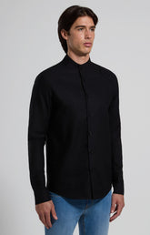 Men’s shirt with band collar - BLACK | Bikkembergs