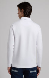 Long-sleeve polo shirt for men - WHITE | Bikkembergs