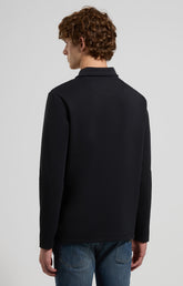 Long-sleeve polo shirt for men - BLACK | Bikkembergs