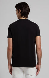 Slim fit men’s T-shirt with jaguar print - BLACK | Bikkembergs