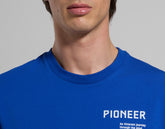 Slim fit men’s T-shirt with “Pioneer” print - SURF THE WEB | Bikkembergs