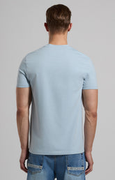 Slim fit printed men’s T-shirt - CELESTIAL BLUE | Bikkembergs