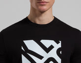Slim fit T-shirt with close-up logo print - BLACK | Bikkembergs