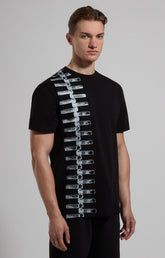 Men’s T-shirt with front print - BLACK | Bikkembergs