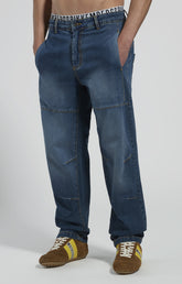 Men’s loose-fit jeans - L2 BLUE DENIM | Bikkembergs