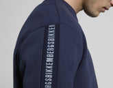 Men’s sweatshirt with tape detailing - BLACK IRIS | Bikkembergs
