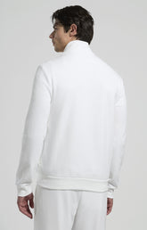 Men’s sweatshirt with embroidered flap - WHITE | Bikkembergs