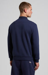 Men’s sweatshirt with embroidered flap - BLACK IRIS | Bikkembergs