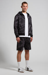 Men's camo-effect sweat shorts - BLACK | Bikkembergs